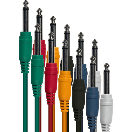 Jack/Jack - Mono/mono 60 cm - par 6 YELLOW CABLE