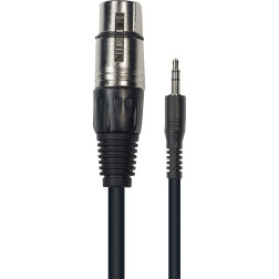 Mini-jack stereo male - XLR fem. 3m Mini jack stereo mal YELLOW CABLE