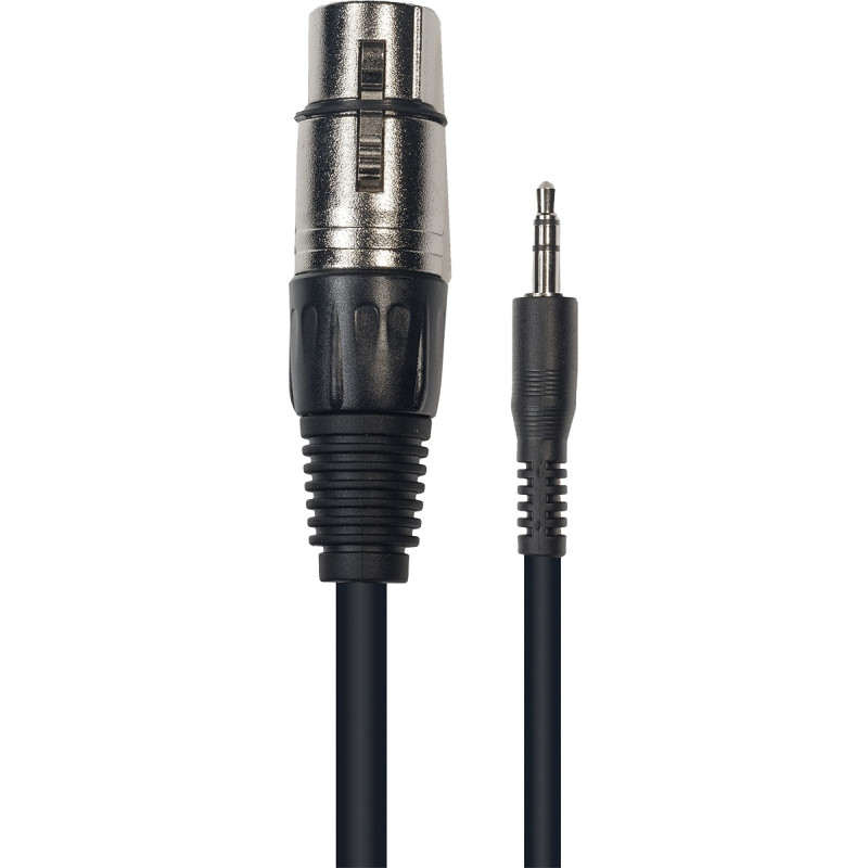 Mini-jack stéréo mâle - XLR fem. 3m Mini-jack stéréo mâle - XLR fem. 3m