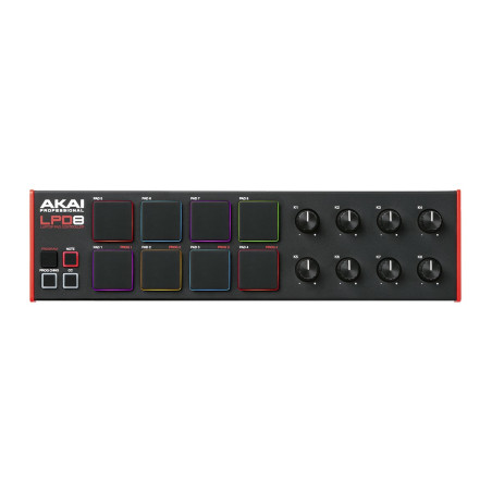 LPD8MK28 pads RVB, 8 potentiomètres 8 pads RVB, 8 potent
