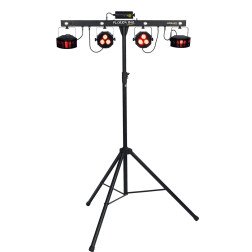 FLORIDA-BAR - Projecteurs à LED 4-en-1 sur pied et pédal