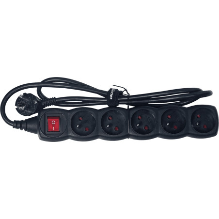 Multiprise 5 - interrupteur général Avec interrupteurs - ALGAM LIGHTING