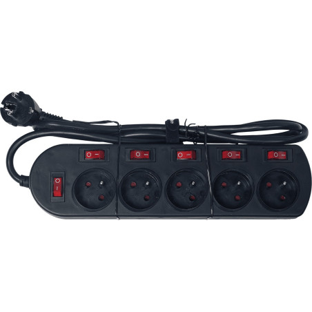 Multiprise 5 - inter. indiv. et général Avec interrupteu ALGAM LIGHTING