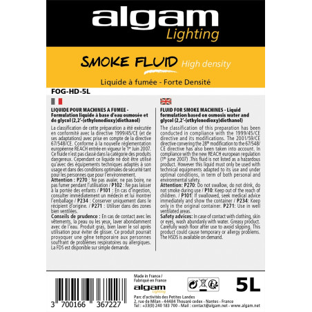 FOG-HD-5L - Forte densité - 5 litres Forte densité - 5 l