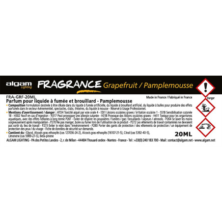 Pour liquide à fumée et brouillard - Orange - 20ml Pour