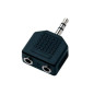 Adaptateur jack 3.5 stéréo M/2 stéréo F