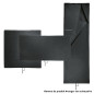 I1023 - Drapeau noir"cutter"102x102cm