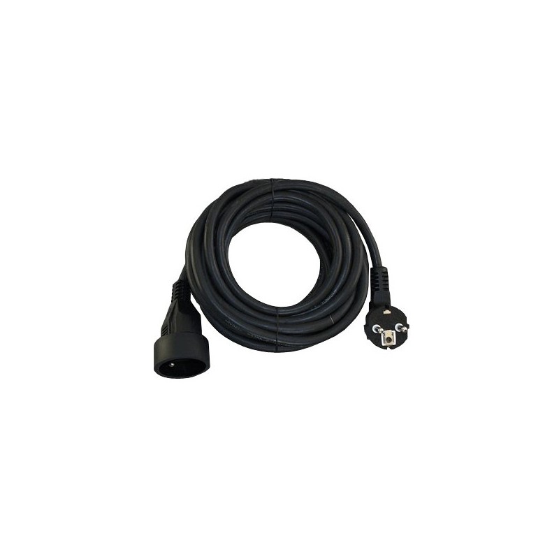 Câble de rallonge, noir, 3 pôles sur connecteur, câble d'alimentation, 5 m  - PEARL