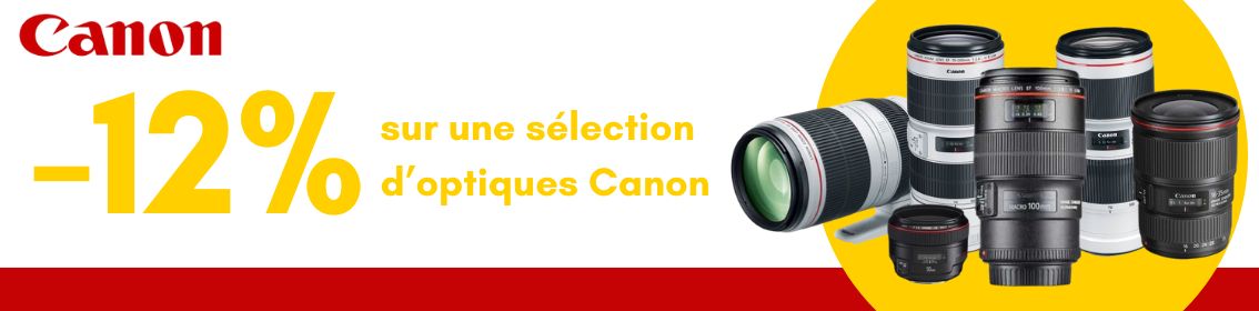 -12% de remise sur une sélèction d'optiques Canon