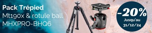 20% de réduction sur le pack trépied MT190X et la rotule ball MHXPro-BHQ6