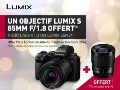 Offre Lumix S 85mm F/1.8 Offert