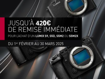 Jusqu'à 420 € de remise immédiate sur des boîtier avec ou sans optique PANASONIC
