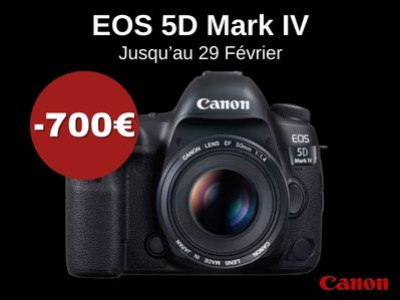 Canon EOS 5D Mark IV, 700€ de remise immediate