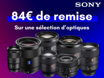 Sony, 84€ de remise sur une sélection d'optiques