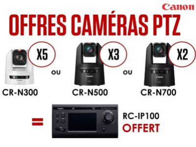Caméras PTZ CANON + 1 pupitre offert 