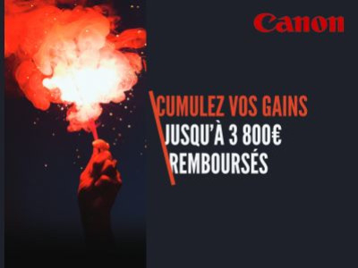 Jusqu'à 3 800€ de remboursés sur les optiques Canon