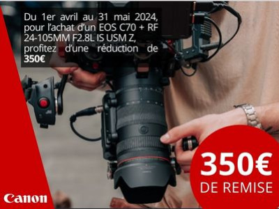 Canon : -350€ de réduction sur EOS C70 + Optique
